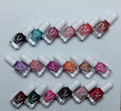Pack Of 12 Nail Paints Nail Polish High Quality In Multicolor For Women Quick Dry