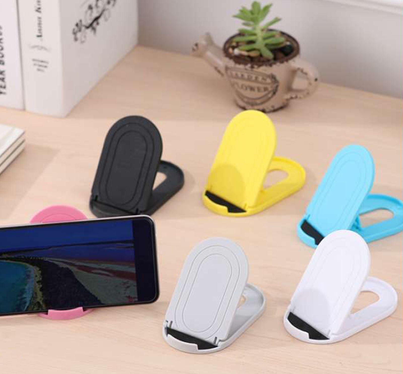 Plastic Mobile Stand Mobile Phone Holder Mini Desktop Mobile Stand Fixed Holder Shelf For Phone
