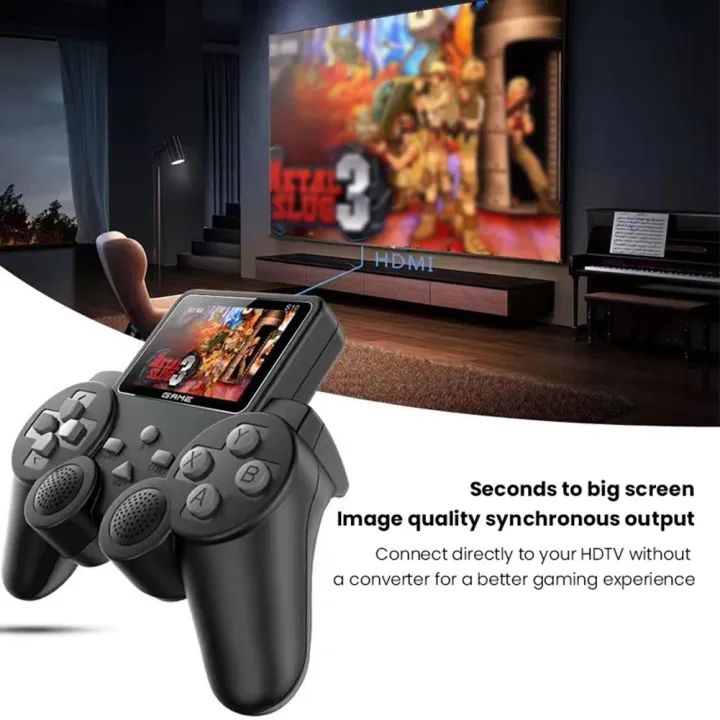 S10 Controller Game Pad Digital Game Player S10 Mini Portable Retro Video Handheld Game Console 2 4 Inch Built in 520 Games AV Output Video Two Player Controller Kids Gift