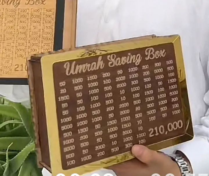 Umrah Savings Box 280 Days Wooden Money Saving Jar for Hajj Umrah